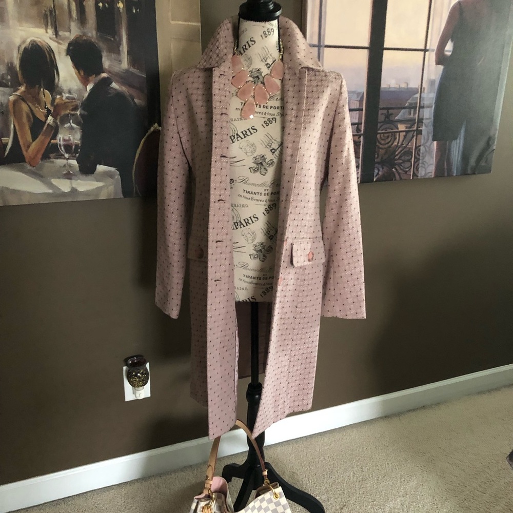 Pink/black long coat